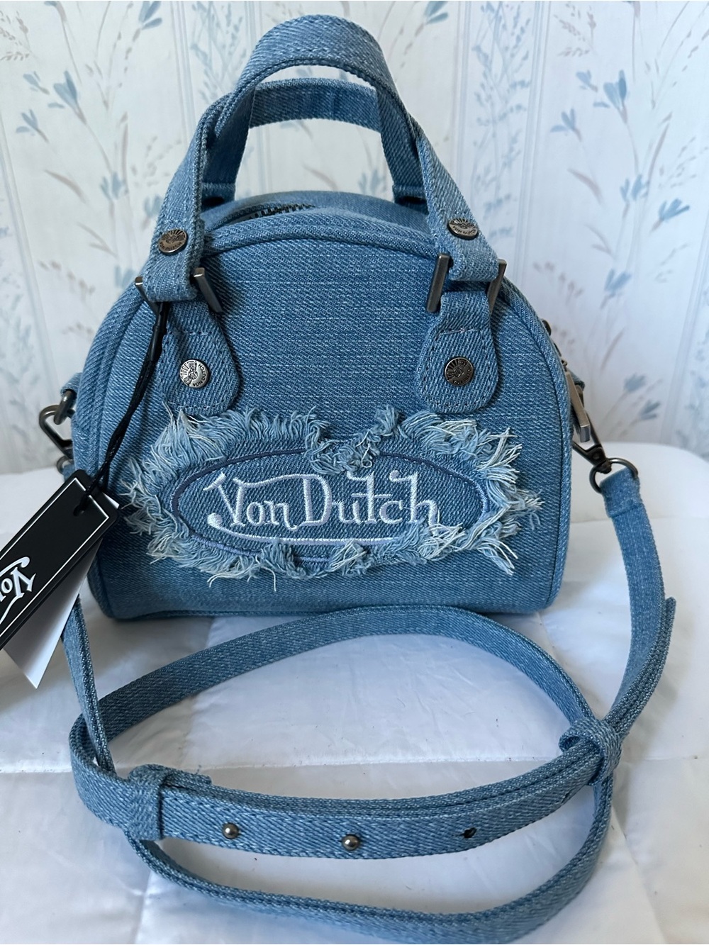Von Dutch Denim Mini Satchel